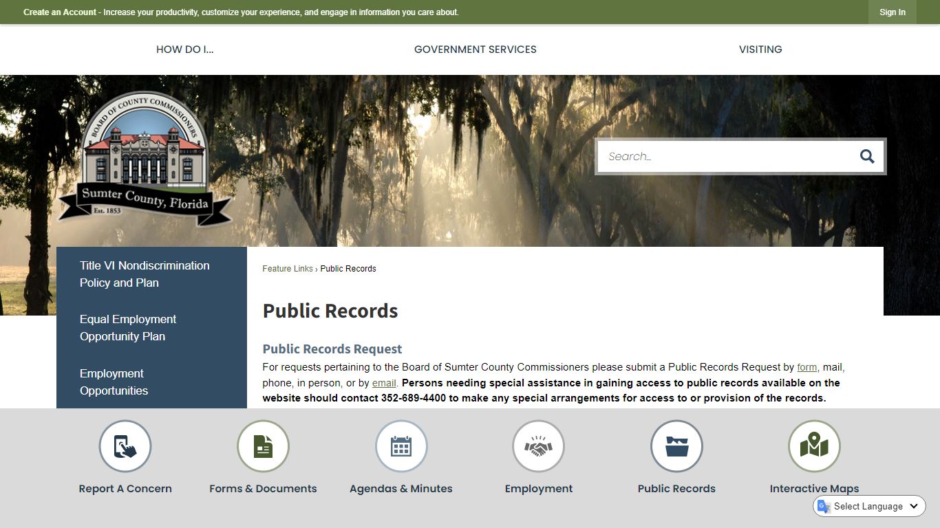 Public Records | Sumter County, FL - Official Website